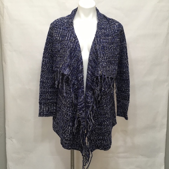 SNAILS AND CINNAMON BLUE KNIT WATERFALL CARDIGAN - Picture 2 of 12